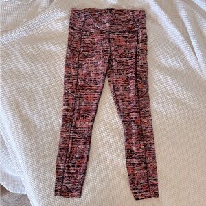 Fast and free high rise tight 25” - size 10 - Flash Pleat Orange